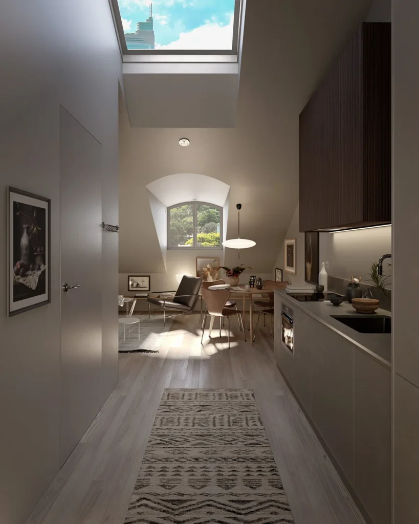 Rendering 3D interno abitazione
