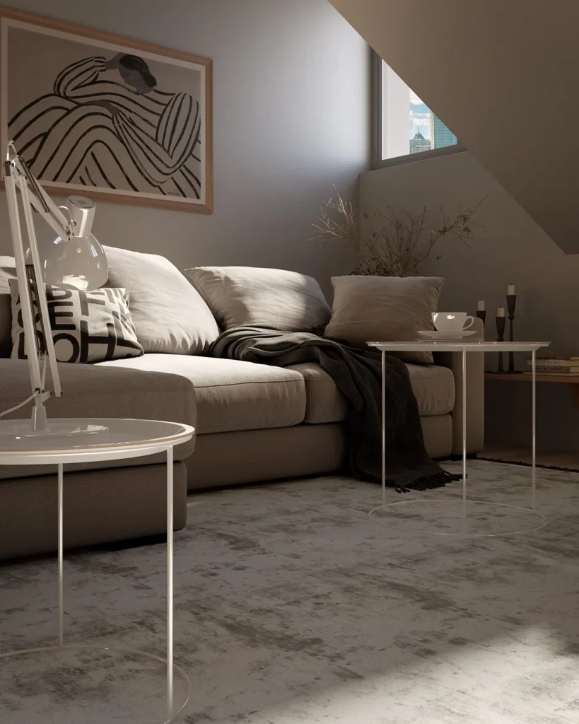 Rendering fotorealistico salotto