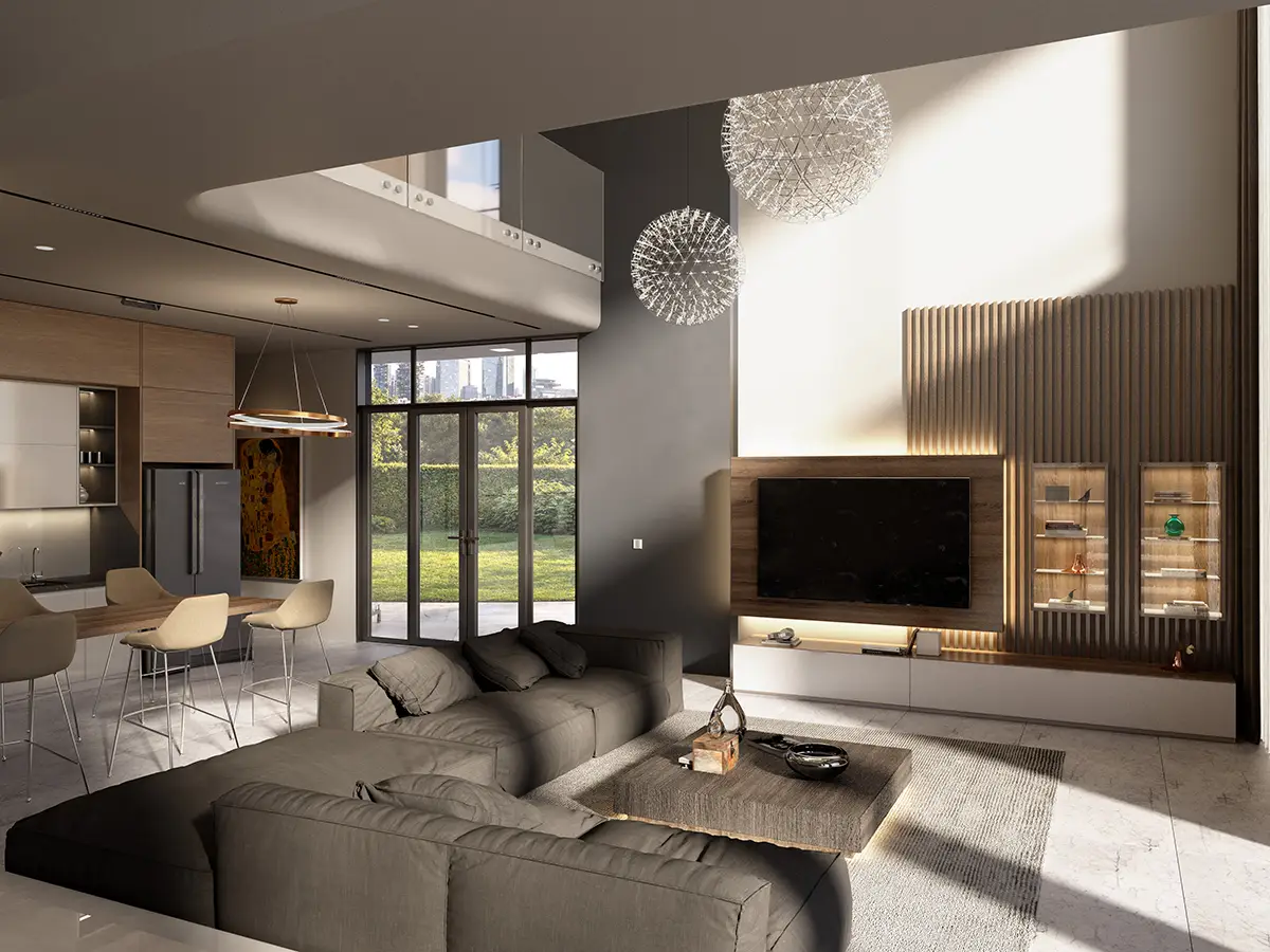 Render 3d in provincia di Lecco - render di interni, salotto